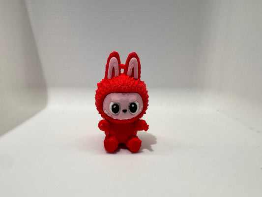 Labubu sleutelhanger Rood