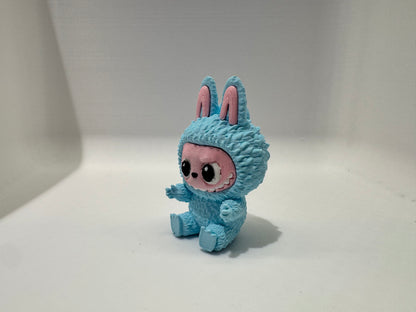 Labubu sleutelhanger ijs blauw