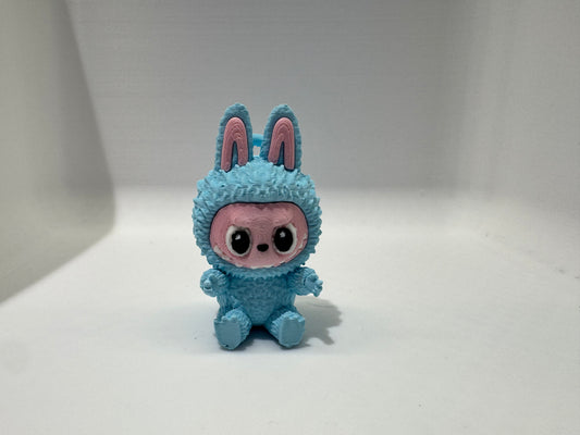 Labubu sleutelhanger ijs blauw